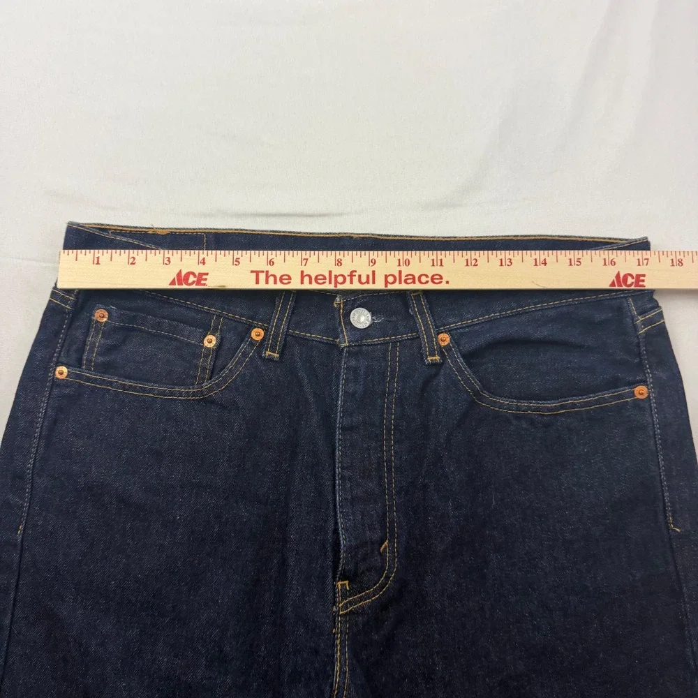 Levi's 501 Original Fit Jeans Men 34x34 Dark Wash Indigo Denim Straight Leg
